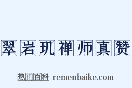 翠岩玑禅师真赞是什么意思的图片
